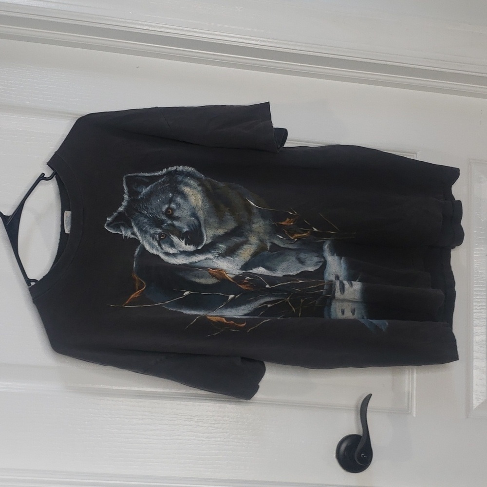 Wolf Gray T-Shirt Vintage 1990s Size XL